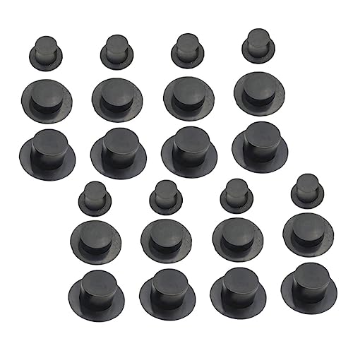 ERINGOGO 120st Schwarze Schneemannmütze Weihnachtsfeier Liefert Zylinder Mini-schneemannmützen Schneemann-minimütze Schneemannmütze Selber Machen Miniaturhüte Weihnachtspuppenhut Black Abs von ERINGOGO