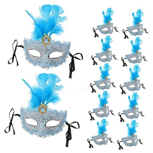 ERINGOGO 12St Cosplay-Maske Maskerade Masken Gesicht Kostüm Gasmasken-Cosplay Schlag the hallow halloween mitgebsel heeloween party mitgebsel pub Party-Maske Masken verkleiden Plastik Blue von ERINGOGO