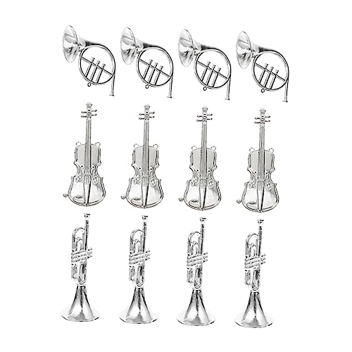 ERINGOGO 12St Musikinstrumentenmodell Miniatur-Saxophon Christbaumschmuck Musical Instruments weihnachtsbaumdeko Weihnachtsbaum hängende Dekoration Weihnachtsbaum-Musikinstrument Plastik von ERINGOGO