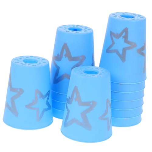 ERINGOGO 12St Tassen stapeln Tassen stapeln Stapelspiele Spiel zum Stapeln von Bechern Stapelspielzeug stapelbare Tassen Spielstapelung schnelle Pokalspiele Plastik Sky-Blue von ERINGOGO