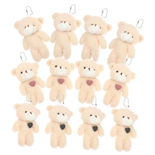 ERINGOGO 12St Teddybär-Puppe Plüschbären Stofftiere Partygeschenke tragen Plüschbär Schlüsselanhänger Plüschbärchen Schlüsselanhänger spielzeug schlüsselringe Bären-Partygeschenk Bärendekor von ERINGOGO