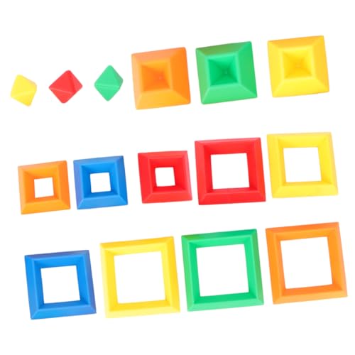ERINGOGO 15 Stück Teiliges Pyramidenspielzeug aus Kunststoff Farbige Bausteine zum Stapeln Pädagogisches Lernspiel für Kleinkinder Fördert Kreativität und Motorische Zufällige Farbe ERINGOGO 15 Stück Teiliges Pyramidenspielzeug aus Kunststoff Farbige Bausteine zum Stapeln Pädagogisches Lernspiel für Kleinkinder Fördert Kreativität und Motorische Zufällige Farbe von ERINGOGO