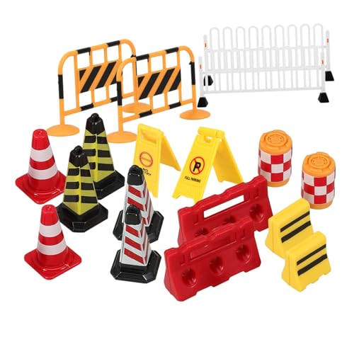 ERINGOGO 18 Stück Teiliges Miniatur Verkehrszeichen mit Straßenbarrikaden und Mini Straßensperren Realistische Verkehrsmodelle für Unterricht Sandkasten und Verkehrsparty Dekoration ERINGOGO 18 Stück Teiliges Miniatur Verkehrszeichen mit Straßenbarrikaden und Mini Straßensperren Realistische Verkehrsmodelle für Unterricht Sandkasten und Verkehrsparty Dekoration von ERINGOGO