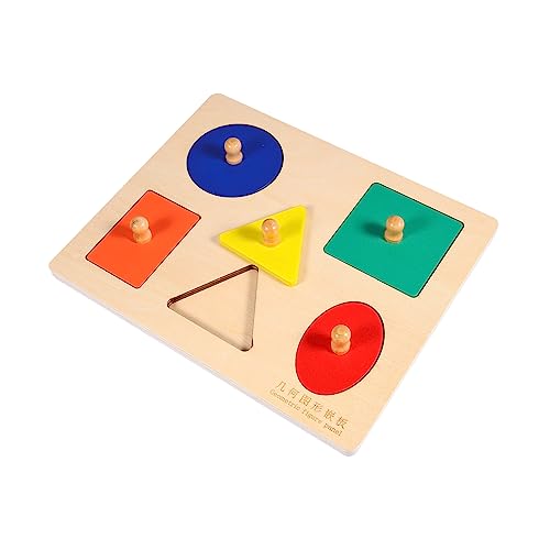 ERINGOGO 1Satz Holz Geometrisches Form Puzzle Lernspielzeug Für Kleinkinder Montessori Form Und Farberkennung Für Jungen von ERINGOGO