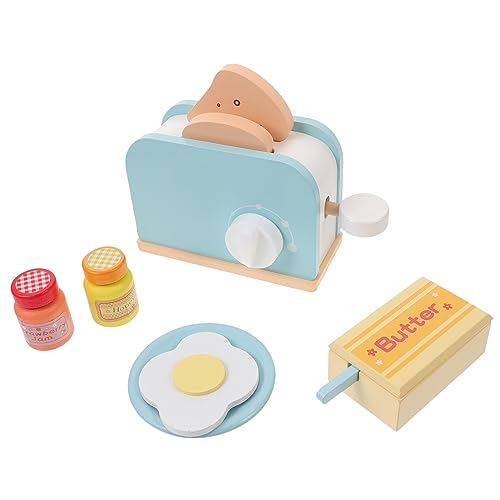 ERINGOGO 1Satz Holzspielzeug Toaster Set für Simulierte Küchengeräte Lernspielzeug für Kreative Rollenspiele Sicheres und Langlebiges Spielküchenzubehör für Jungen und Mädchen ERINGOGO 1Satz Holzspielzeug Toaster Set für Simulierte Küchengeräte Lernspielzeug für Kreative Rollenspiele Sicheres und Langlebiges Spielküchenzubehör für Jungen und Mädchen von ERINGOGO