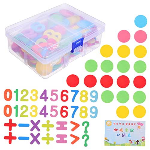 ERINGOGO Bunten Holzspielzeugen Mit Runden Scheiben Zahlen Und Rechenzeichen Pädagogisches Lernspielzeug Für Vorschulkinder Mit Aufbewahrungsbox Für Mathe-Lernen Und Farbenerkennung ERINGOGO Bunten Holzspielzeugen Mit Runden Scheiben Zahlen Und Rechenzeichen Pädagogisches Lernspielzeug Für Vorschulkinder Mit Aufbewahrungsbox Für Mathe-Lernen Und Farbenerkennung von ERINGOGO