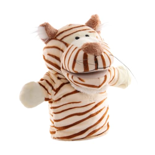 ERINGOGO 1Stk Handpuppe interaktives beschwertes Kuscheltier kinderhaben playmobilhauser nachsprechende stofftiere Toys for Tiger interaktives Plüschtier PP Baumwolle Brown von ERINGOGO