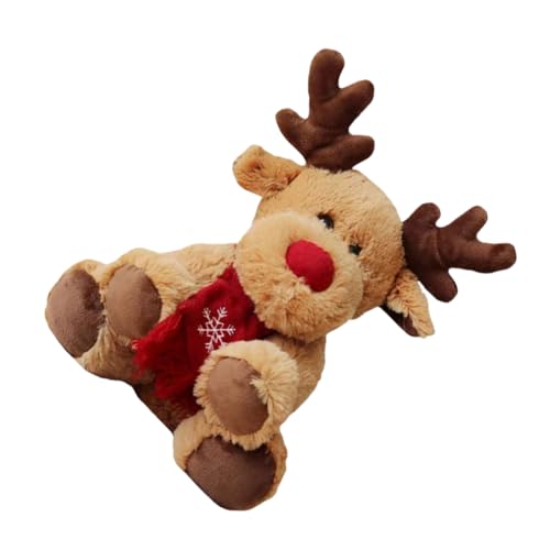 ERINGOGO 1Stk Weihnachtselchpuppe Stofftier Plüschfigur Weihnachtspuppe Weihnachts Party Weihnachts-Elchpuppen-Ornamente Elchpuppen für Weihnachten Brown von ERINGOGO