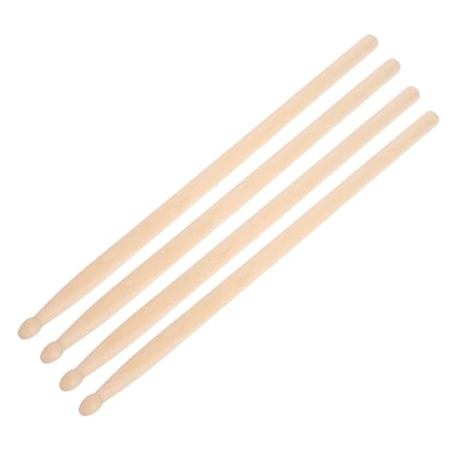 ERINGOGO 2 Paar Trommelstock Schlagzeug Sticks Trommel Zubehör Schlagzeug Stöcke Set Drumsticks kaufen Trommelstöcke kaufen Rhythmusstäbe für Musikinstrumente 5a Trommelstöcke hölzern Beige von ERINGOGO