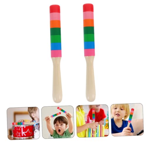 ERINGOGO 2 Paare Holz Rhythmusstöcke Percussion Instrumente mit Abgerundeten Kanten Sicher Buntes Design zur Rhythmusförderung Musikspielzeug ERINGOGO 2 Paare Holz Rhythmusstöcke Percussion Instrumente mit Abgerundeten Kanten Sicher Buntes Design zur Rhythmusförderung Musikspielzeug von ERINGOGO