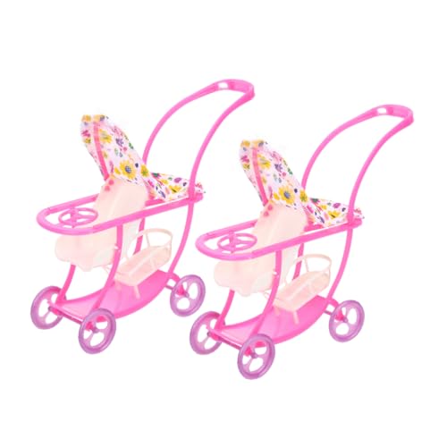 ERINGOGO Spielzeug-Kinderwagen-Set für Kleinkinder Mini-puppenwagen Realistischer Kinderwagen für Jungen und Mädchen Tragbar und Kompakt 2 Teile Ideal für Fantasievolle Rollenspiele von ERINGOGO