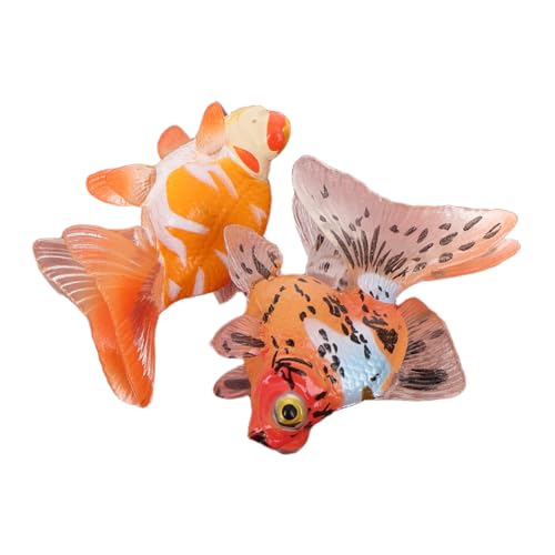 ERINGOGO 2 STK Simuliertes Fischspielzeug Simulierte Fischfigur - Fischspielzeug Für Kinder Fischglas-Spielzeug Aquarium Künstlicher Fisch Aus Kunststoff PVC von ERINGOGO