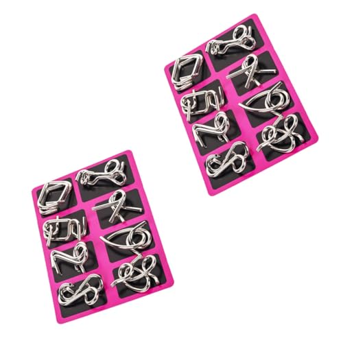 ERINGOGO 2 Sätze Draht Puzzle Interlock für Teiliges Knobelspiel mit Traditionellen Chinesischen Ringen Fördert Kreatives und Logisches Lösen ERINGOGO 2 Sätze Draht Puzzle Interlock für Teiliges Knobelspiel mit Traditionellen Chinesischen Ringen Fördert Kreatives und Logisches Lösen von ERINGOGO