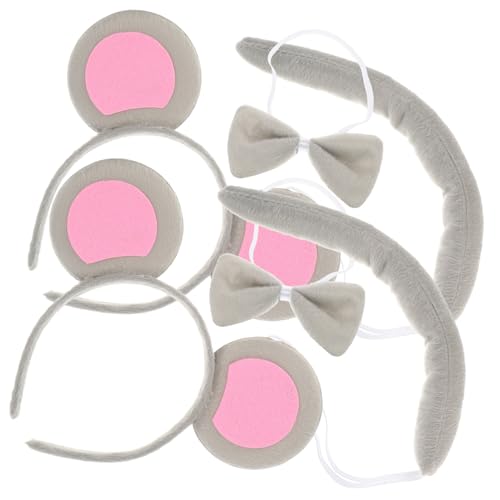 ERINGOGO 2 Sätze Mäusekostüm Accessoires Mausohren Haarreif und Set für Halloween Verkleidung Party und Aufführung ERINGOGO 2 Sätze Mäusekostüm Accessoires Mausohren Haarreif und Set für Halloween Verkleidung Party und Aufführung von ERINGOGO