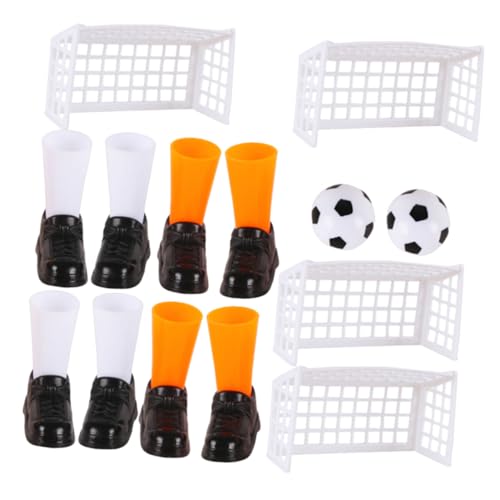 ERINGOGO 2 Satz Mini-Fingerfußball Spiel fußballschuhe fußballtor für schienbeinschoner Fussball Fingerpuppen aus Kunststoff Basketball-Kuchenaufsatz Plastik von ERINGOGO