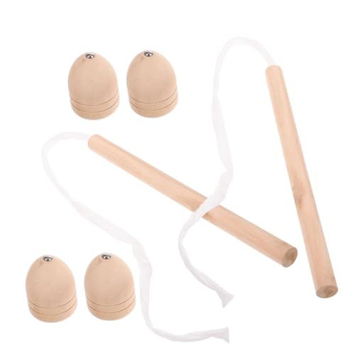 ERINGOGO 2 Sets Holzkreisel Kreisel Zubehör Gyro Kleines Gyro Gyro Gyro Für Im Freien Holzspielzeug Tragbares Kinderspielzeug Traditionelles Gyro Khaki von ERINGOGO