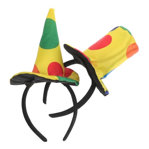 ERINGOGO 2 Stück Clown Mit Kopfschmuck Halloween Stirnbänder Für Erwachsene Clown Haar Accessoires Clown Kostüm Zubehör Clown Stirnband Halloween Kostüm Zubehör Lustige Clown von ERINGOGO