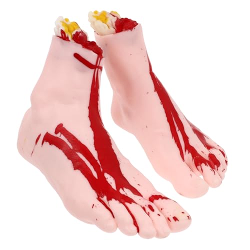 ERINGOGO 2 Stück Gruselige Halloween Deko Teiliges Realistische Blutige Fake Fuß Party Zubehör Requisiten für Halloween Party Bühnenauftritte und Schaurige Events ERINGOGO 2 Stück Gruselige Halloween Deko Teiliges Realistische Blutige Fake Fuß Party Zubehör Requisiten für Halloween Party Bühnenauftritte und Schaurige Events von ERINGOGO