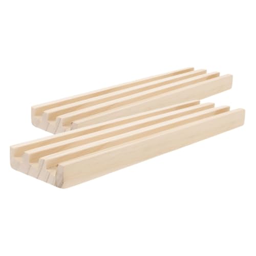 ERINGOGO 2 Stück Holz Domino Halter Tray mit Reihen Rutschfestes Design Stabiles Holz Tabletop Spielzubehör für Mexican Train Dominoes und Gesellschaftsspiele ERINGOGO 2 Stück Holz Domino Halter Tray mit Reihen Rutschfestes Design Stabiles Holz Tabletop Spielzubehör für Mexican Train Dominoes und Gesellschaftsspiele von ERINGOGO