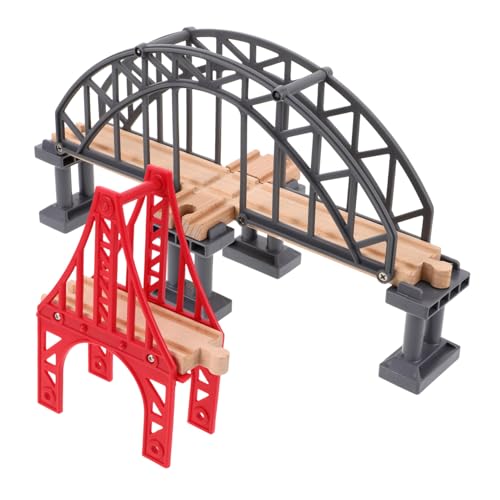 ERINGOGO 2 Stück Holzeisenbahn Brücke Kleine Dekorative Zugbrücke aus Stabilem Material für Zubehör Fördert Kreativität Motorische Fähigkeiten und Räumliches Denken ERINGOGO 2 Stück Holzeisenbahn Brücke Kleine Dekorative Zugbrücke aus Stabilem Material für Zubehör Fördert Kreativität Motorische Fähigkeiten und Räumliches Denken von ERINGOGO