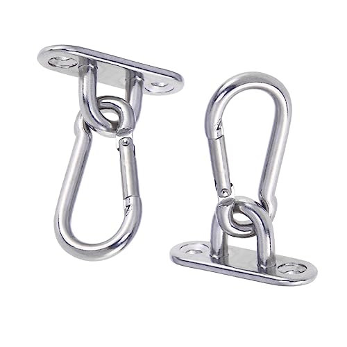 ERINGOGO 2 Stück Installation Einer Yoga-Hängematte schaukelhaken Gymnastics Rings Wandhalterung Decken Halterung Deckenhalterung Aufhängung Yoga-Schaukel Ankerhalterung Deckenanker Silver von ERINGOGO