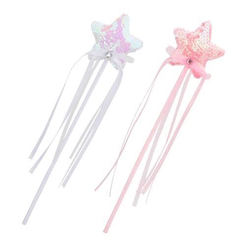 ERINGOGO 2 Stück Leichter Feen Zauberstab mit Pailletten Handlich für Bühnenauftritte Kostümparty Cosplay und Festliche Verkleidungen in Rosa und Weiß ERINGOGO 2 Stück Leichter Feen Zauberstab mit Pailletten Handlich für Bühnenauftritte Kostümparty Cosplay und Festliche Verkleidungen in Rosa und Weiß von ERINGOGO