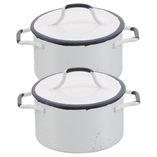 ERINGOGO 2 Stück Maßstab Blaurand Weißer Mini-soßentopf für Puppenhaus Zubehör Realistisches Kochgeschirr Spielküche Dekoration Kinderfreundlich ERINGOGO 2 Stück Maßstab Blaurand Weißer Mini-soßentopf für Puppenhaus Zubehör Realistisches Kochgeschirr Spielküche Dekoration Kinderfreundlich von ERINGOGO