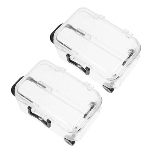 ERINGOGO 2 Stück Mini Koffer Set Transparent Kleine Aufbewahrungsbox Robust für Puppenhaus Zubehör Mini Koffer Party Favor mit Diskretem Design und Langlebiger Funktion für Miniatur ERINGOGO 2 Stück Mini Koffer Set Transparent Kleine Aufbewahrungsbox Robust für Puppenhaus Zubehör Mini Koffer Party Favor mit Diskretem Design und Langlebiger Funktion für Miniatur von ERINGOGO