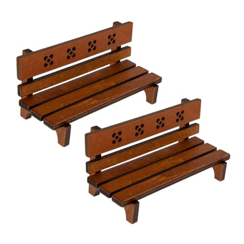 ERINGOGO 2 Stück Miniatur Holzbank Vintage Mini Gartenmöbel Deko für Puppenhaus Micro Landschaft Ornament Kleine Bank Sitzbank Garten Tischdeko ERINGOGO 2 Stück Miniatur Holzbank Vintage Mini Gartenmöbel Deko für Puppenhaus Micro Landschaft Ornament Kleine Bank Sitzbank Garten Tischdeko von ERINGOGO