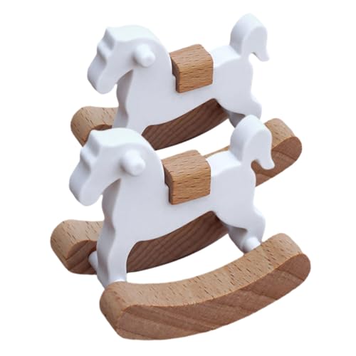 ERINGOGO 2 Stück Miniatur Puppenhaus Schaukelpferd aus Holz Teiliges Robuste Rustikale Deko Detailreich für Puppenhausmöbel und Mikro Landschaft Vielseitig als Fotorequisite und ERINGOGO 2 Stück Miniatur Puppenhaus Schaukelpferd aus Holz Teiliges Robuste Rustikale Deko Detailreich für Puppenhausmöbel und Mikro Landschaft Vielseitig als Fotorequisite und von ERINGOGO