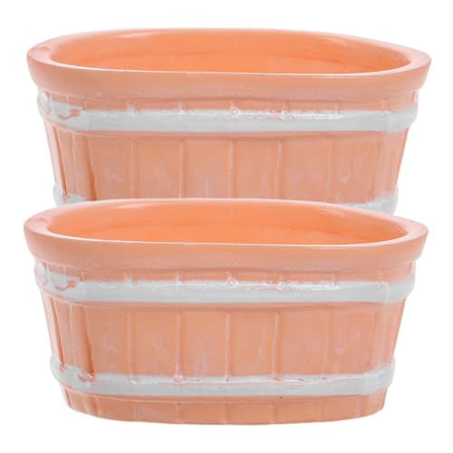 ERINGOGO 2 Stück Miniatur Puppenhaus Zubehör Miniatur Handgefertigt Vielseitig als Dekoration Blumentopf oder Aufbewahrungsbox für Puppenhaus Badezimmer und Mini szenerien ERINGOGO 2 Stück Miniatur Puppenhaus Zubehör Miniatur Handgefertigt Vielseitig als Dekoration Blumentopf oder Aufbewahrungsbox für Puppenhaus Badezimmer und Mini szenerien von ERINGOGO