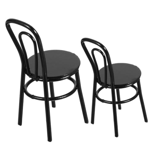 ERINGOGO 2 Stück Miniatur eisenstuhl Realistische Puppenhaus Möbel Langlebiger Schwarzer Mini Stuhl Dekoratives Sammlerobjekt für Puppenhaus Garten und Heimdeko ERINGOGO 2 Stück Miniatur eisenstuhl Realistische Puppenhaus Möbel Langlebiger Schwarzer Mini Stuhl Dekoratives Sammlerobjekt für Puppenhaus Garten und Heimdeko von ERINGOGO