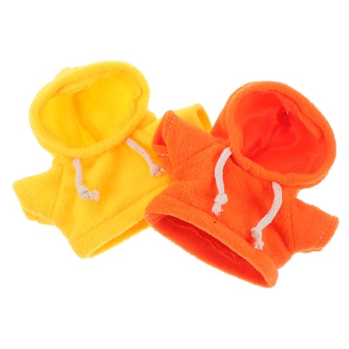 ERINGOGO 2 Stück Plüschpuppen-Hoodie-Kleidung Niedliche Stofftier-Kleidung Bären-Ersatz-Outfits Kleidungszubehör Für 12 cm/4. 72-Zoll-Puppe von ERINGOGO