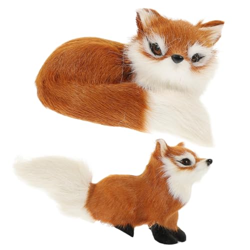 ERINGOGO 2 Stück Realistische Weiche Tiermodelle aus Hochwertigem Material Dekorative Fuchsmotive für Garten und Wohnraum Vielseitige Deko für Schreibtisch und Fotorequisiten ERINGOGO 2 Stück Realistische Weiche Tiermodelle aus Hochwertigem Material Dekorative Fuchsmotive für Garten und Wohnraum Vielseitige Deko für Schreibtisch und Fotorequisiten von ERINGOGO