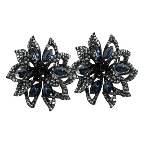 ERINGOGO 2 Stück Rutschfeste Kristallblumen haarspangen für Damen Vielseitig für Hochzeiten Partys und Alltag Modischer Haarschmuck Schwarz mit Blauen Akzenten ERINGOGO 2 Stück Rutschfeste Kristallblumen haarspangen für Damen Vielseitig für Hochzeiten Partys und Alltag Modischer Haarschmuck Schwarz mit Blauen Akzenten von ERINGOGO