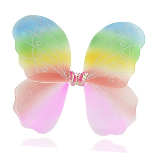 ERINGOGO 2 Stück Schmetterlingsflügel Teiliges Bunte Performance Flügel Halloween Kostümzubehör für Mädchen Pixie Verkleidung ERINGOGO 2 Stück Schmetterlingsflügel Teiliges Bunte Performance Flügel Halloween Kostümzubehör für Mädchen Pixie Verkleidung von ERINGOGO