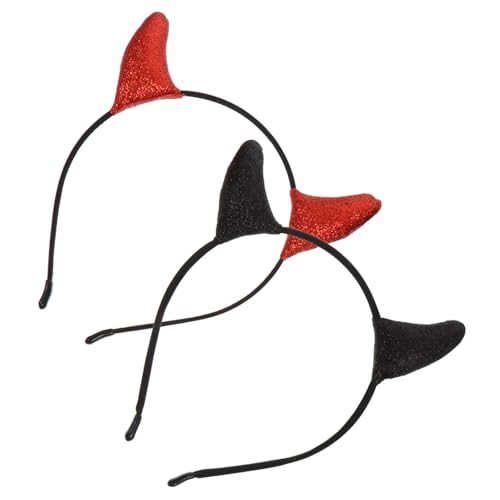 ERINGOGO 2 Stück Teiliges Halloween Teufelshörner Haarreif Rotes und Schwarzes Horn Kopfschmuck Party Stirnband für Damen und Herren Design für Karneval Cosplay Fasching ERINGOGO 2 Stück Teiliges Halloween Teufelshörner Haarreif Rotes und Schwarzes Horn Kopfschmuck Party Stirnband für Damen und Herren Design für Karneval Cosplay Fasching von ERINGOGO