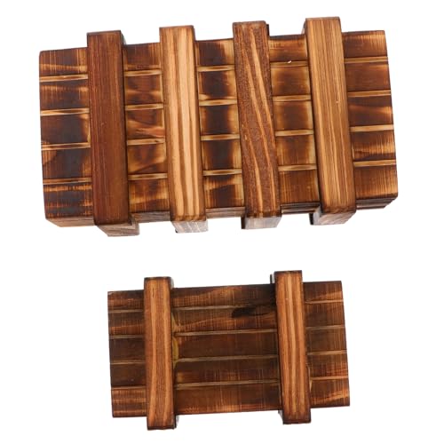 ERINGOGO 2 Stück Teiliges Holz Puzzle Box mit Geheimfach Praktische Geschenkbox mit Schublade Herausforderndes Geduldsspiel für Erwachsene Geburtstags ERINGOGO 2 Stück Teiliges Holz Puzzle Box mit Geheimfach Praktische Geschenkbox mit Schublade Herausforderndes Geduldsspiel für Erwachsene Geburtstags von ERINGOGO