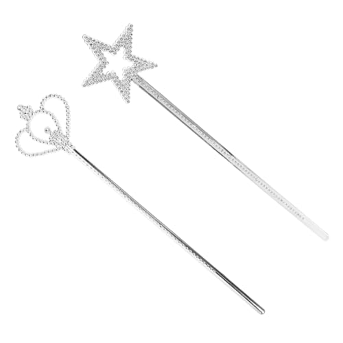 ERINGOGO 2 Stück Teiliges Zauberstab Silberner Stern Kronendekoration Prinzessin Kostüm Requisite für Mädchen Vielseitig Einsetzbar bei Geburtstag Weihnachten Halloween Party und Cosplay ERINGOGO 2 Stück Teiliges Zauberstab Silberner Stern Kronendekoration Prinzessin Kostüm Requisite für Mädchen Vielseitig Einsetzbar bei Geburtstag Weihnachten Halloween Party und Cosplay von ERINGOGO