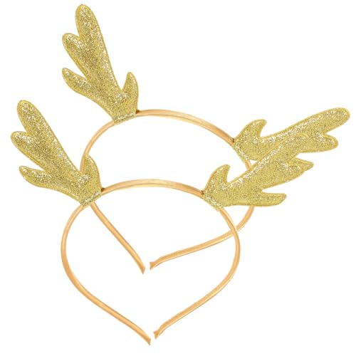ERINGOGO 2 Stück Weihnachtliches Rentier Geweih Haarband Goldfarbene Glitzer Stirnbänder für Mädchen Festliche Kopfbedeckung für Weihnachtsfeier Karneval und Themenparty ERINGOGO 2 Stück Weihnachtliches Rentier Geweih Haarband Goldfarbene Glitzer Stirnbänder für Mädchen Festliche Kopfbedeckung für Weihnachtsfeier Karneval und Themenparty von ERINGOGO