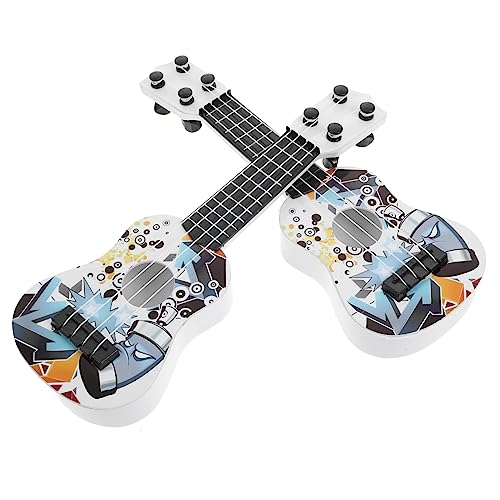 ERINGOGO 2 Stücke Kunststoff Kinder Guitar Toys Miniaturinstrument Musical Lernspielzeug von ERINGOGO