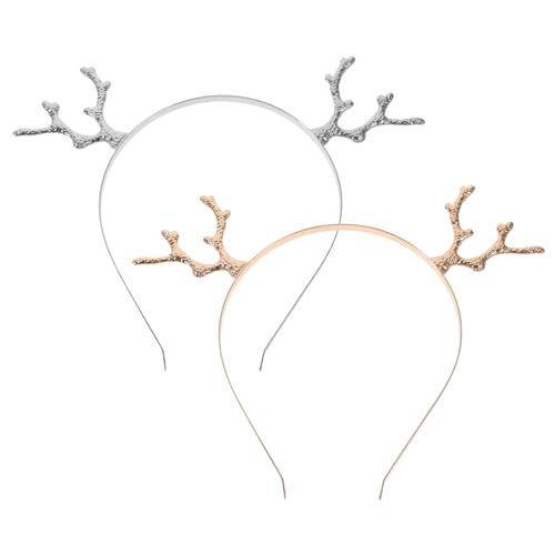 ERINGOGO 2 Weihnachtliches Rentiergeweih Haarreif Teiliges Metalllegierung Cosplay Haarschmuck für Party Karneval Karneval Kostüm Zubehör ERINGOGO 2 Weihnachtliches Rentiergeweih Haarreif Teiliges Metalllegierung Cosplay Haarschmuck für Party Karneval Karneval Kostüm Zubehör von ERINGOGO