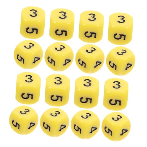 ERINGOGO 20 Stück 6 Lehrmittel für Mathe-Würfel Mathematik Spiele Mathematische Spiele Zahlenwürfel Mathe Spielwürfel winzige Würfel Tensies Würfelspiel Mini-DND-Würfel Farkle Acryl Yellow von ERINGOGO