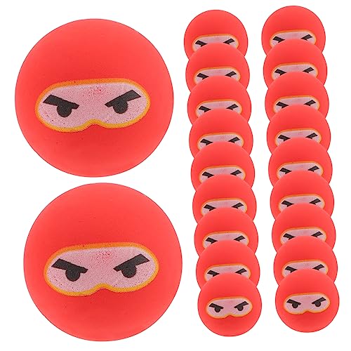 ERINGOGO 20 Stück Ninja Springender Ball Kinderspielzeug Ninja-hüpfbälle Mini- Ninja Hüpfende Bälle Hüpfbälle Für Hüpfbälle Hohe Springende Bälle Gummi Rot von ERINGOGO