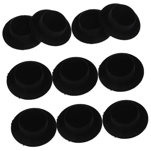 ERINGOGO 20 Stück Teiliges Miniatur Beflockte Hüte Puppenzubehör Kawaii Kleine Schwarze Mini Hüte für DIY Bastelarbeiten Weihnachts und Schneemann Dekoration ERINGOGO 20 Stück Teiliges Miniatur Beflockte Hüte Puppenzubehör Kawaii Kleine Schwarze Mini Hüte für DIY Bastelarbeiten Weihnachts und Schneemann Dekoration von ERINGOGO