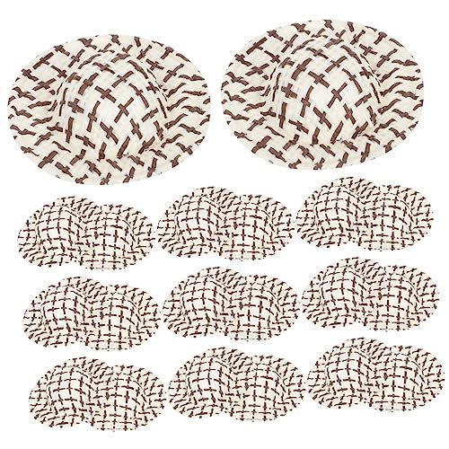 ERINGOGO 20 Stück Teiliges Miniatur Puppenstrohhut Handgewebte Kleine Strohhüte Natürliche Rustikale Optik DIY Puppen Accessoire Vielseitige Basteldekoration für Fotos und Kostüme ERINGOGO 20 Stück Teiliges Miniatur Puppenstrohhut Handgewebte Kleine Strohhüte Natürliche Rustikale Optik DIY Puppen Accessoire Vielseitige Basteldekoration für Fotos und Kostüme von ERINGOGO