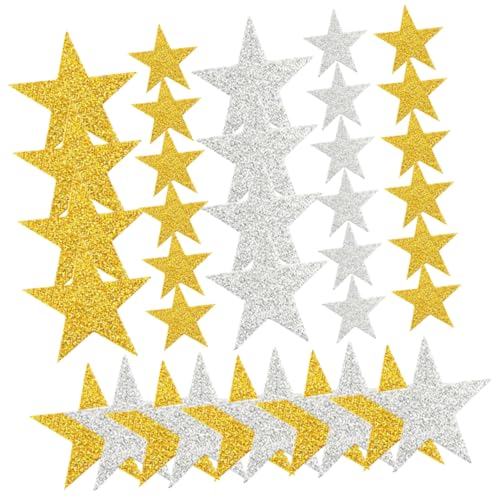 ERINGOGO 200st Sterne-Aufkleber Aufkleber Mit Goldenen Sternen Bling-Star-Aufkleber Weihnachtsschaumaufkleber Selbstklebender Aufkleber in Gold Und Silber Selbstgemachter Aufkleber Eva von ERINGOGO