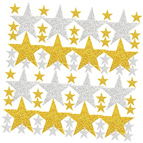 ERINGOGO 200st Sterne-Aufkleber Glitzernde Sternaufkleber Glitzernde Schaumstoffaufkleber Selbstgemachter Aufkleber Bling-Star-Aufkleber Weihnachtsschaumaufkleber Zarte Sternaufkleber Eva von ERINGOGO