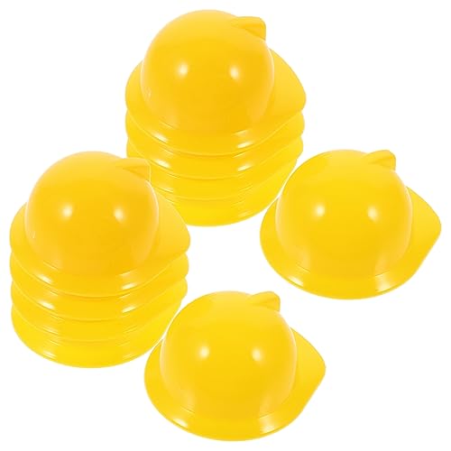 ERINGOGO 20St Haustier Hut halllowen plastikenten DIY-Zubehör tortendeko Einschulung Spielzeughelm Miniatur-Schutzhelme Motorradspielzeug für Puppenhelm Hühnerschutzhelme Yellow von ERINGOGO