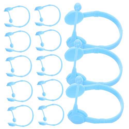 ERINGOGO 20St Puppen-Headset Mikrolandschaftskopfhörerspielzeug Miniatur-Kopfhörerzubehör Gelbe Ente Zubehör Gelbe Ente Kopfhörer Modell Gelbe Entenkopfbedeckung Mini kleine Hausdekoration von ERINGOGO